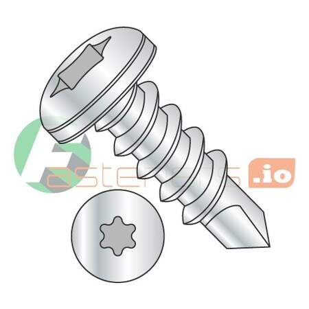 Newport Fasteners Self-Drilling Screw, #12 x 1 in, Zinc Plated Steel Pan Head Torx Drive, 3000 PK 476844